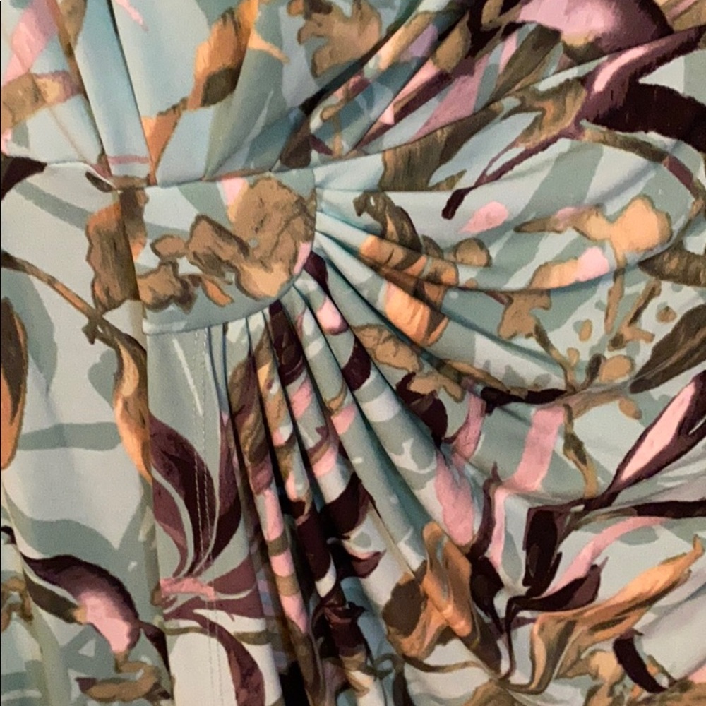 connected apparel Mint Palm-Print Sheath Dress - Picture 4 of 5